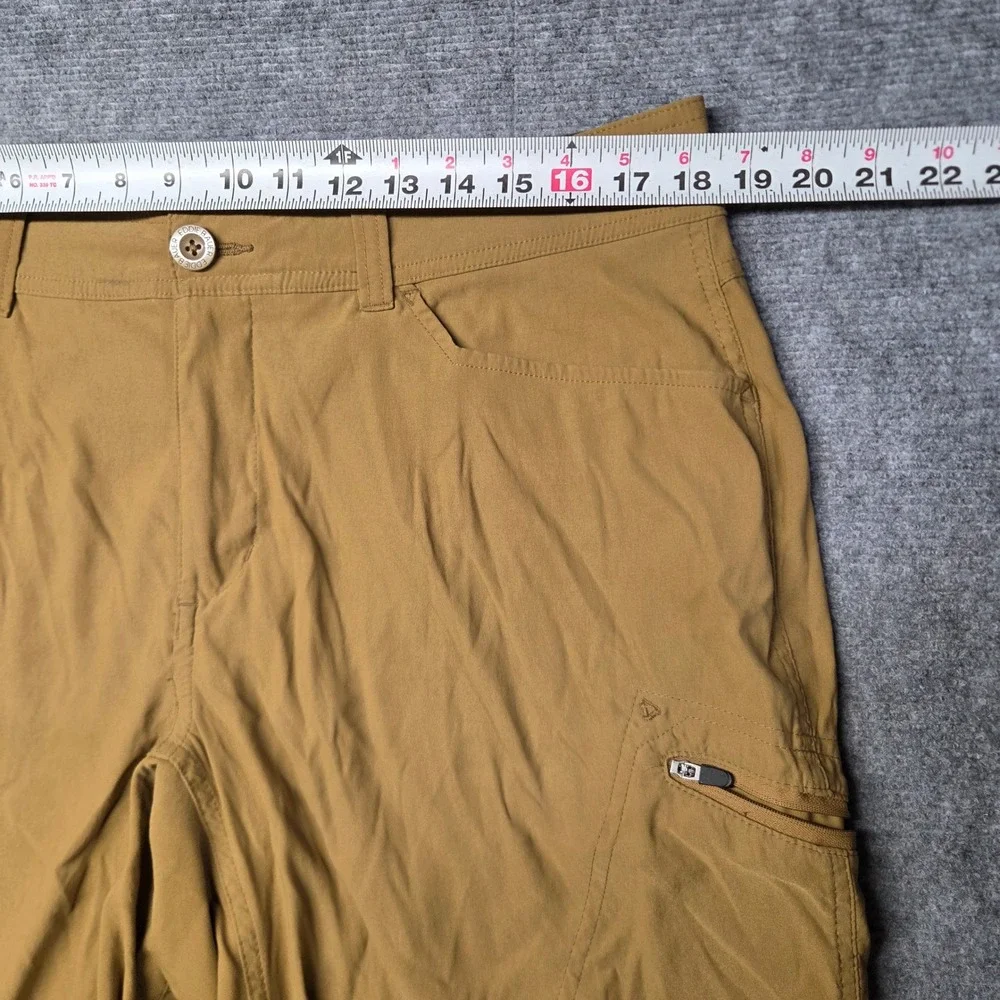 Eddie Bauer First Ascent Guide Pro Shorts Mens 38 Tan Hiking Cargo Stretch